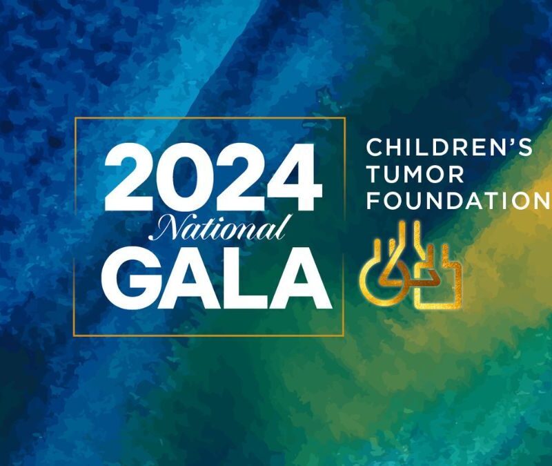 Image of a digital poster for the 2024 National Gala hosted by the Children's Tumor Foundation, featuring a colorful background.