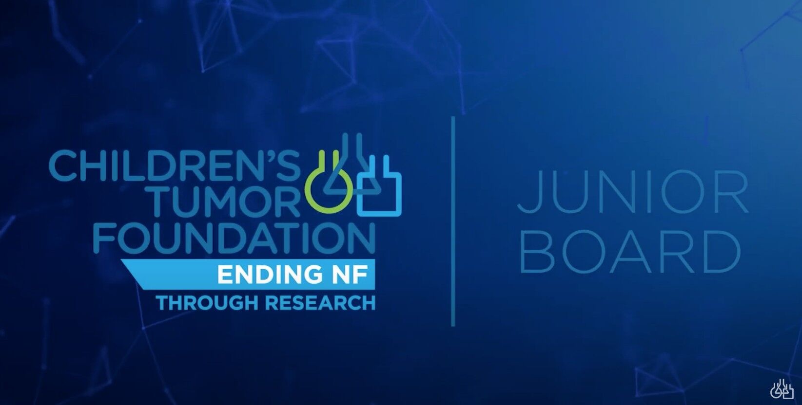 Children's Tumor Foundation logo with the text "Ending NF Through Research" and "Junior Board" on a blue background.