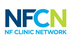 Logo displaying "NFCN" in blue, light blue, and green letters, with "NF Clinic Network" written below in blue.