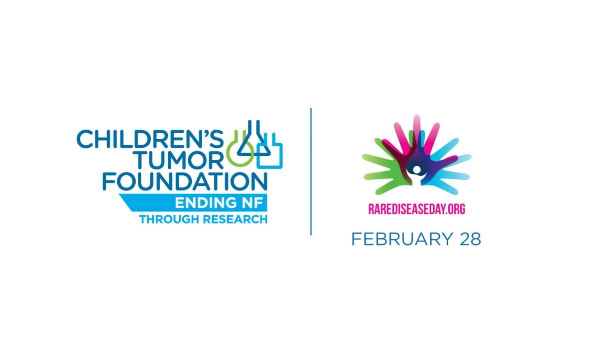 Children's Tumor Foundation logo on the left and Rare Disease Day logo with February 28 date on the right.